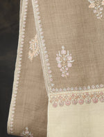 Natural  Boteh Motif Embroidery Cashmere Pashmina Shawl