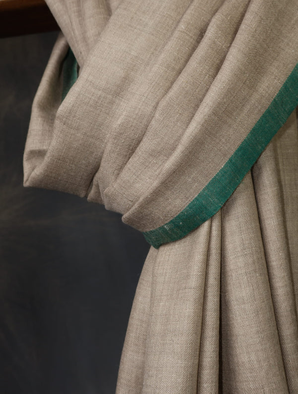 Natural Color  Plaid Pure Cashmere Pashmina Shawl 1 – detail view