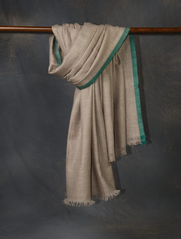 Natural Color  Plaid Pure Cashmere Pashmina Shawl