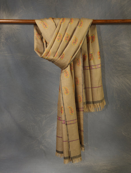 Natural Kani Buteh Pashmina Shawl