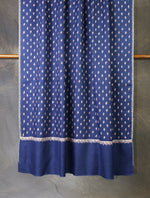 Navy Blue Boteh Motif Embroidery Cashmere Pashmina Shawl