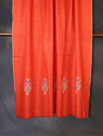 Orange Boteh Motif Embroidery Cashmere Pashmina Shawl