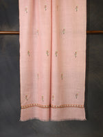 Pink Base Boteh Embroidery Pashmina Cashmere Scarf