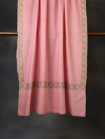 Pink Big Border Embroidery Cashmere Pashmina Shawl