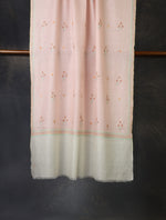 Pink With Buteh Embroidery Cashmere Pashmina Scarf
