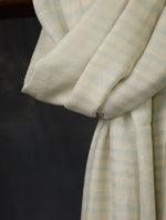 Plaid Blue And White Scarf Cashmere Pashmina