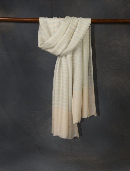 Plaid Blue And White Scarf Cashmere Pashmina