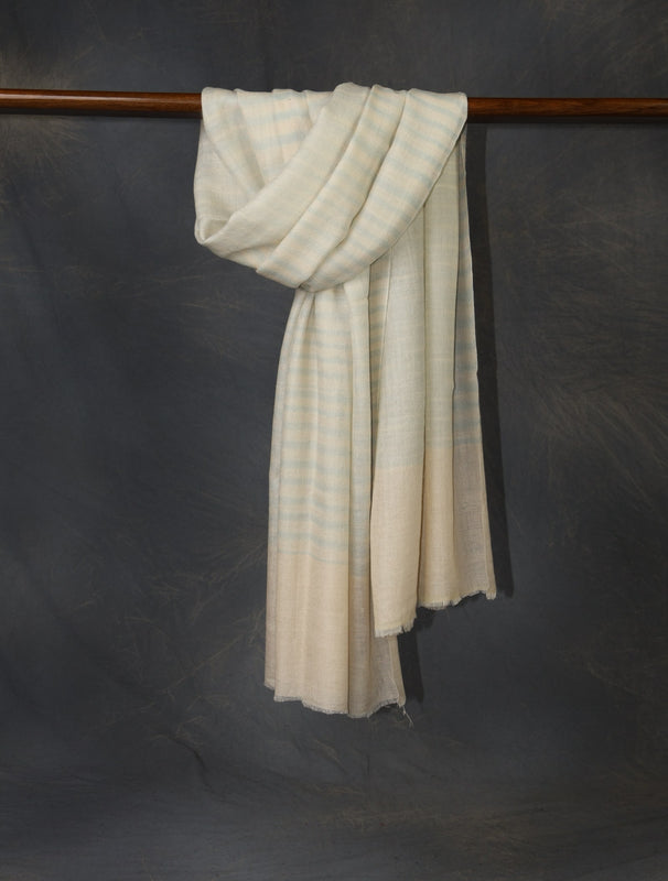 Plaid Blue And White Scarf Cashmere Pashmina