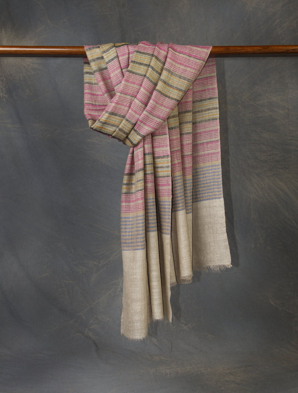 Plaid Pink Scarf Cashmere Pashmina

