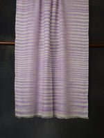 Purple and White Plaid Pure Cashmere Pashmina Scarf 