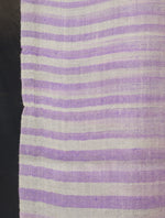 Purple and White Plaid Pure Cashmere Pashmina Scarf 