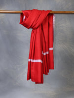 Red Base Border Embroidery Cashmere Pashmina Shawl