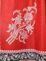 Red Border And Motif Embroidery Cashmere Pashmina Shawl