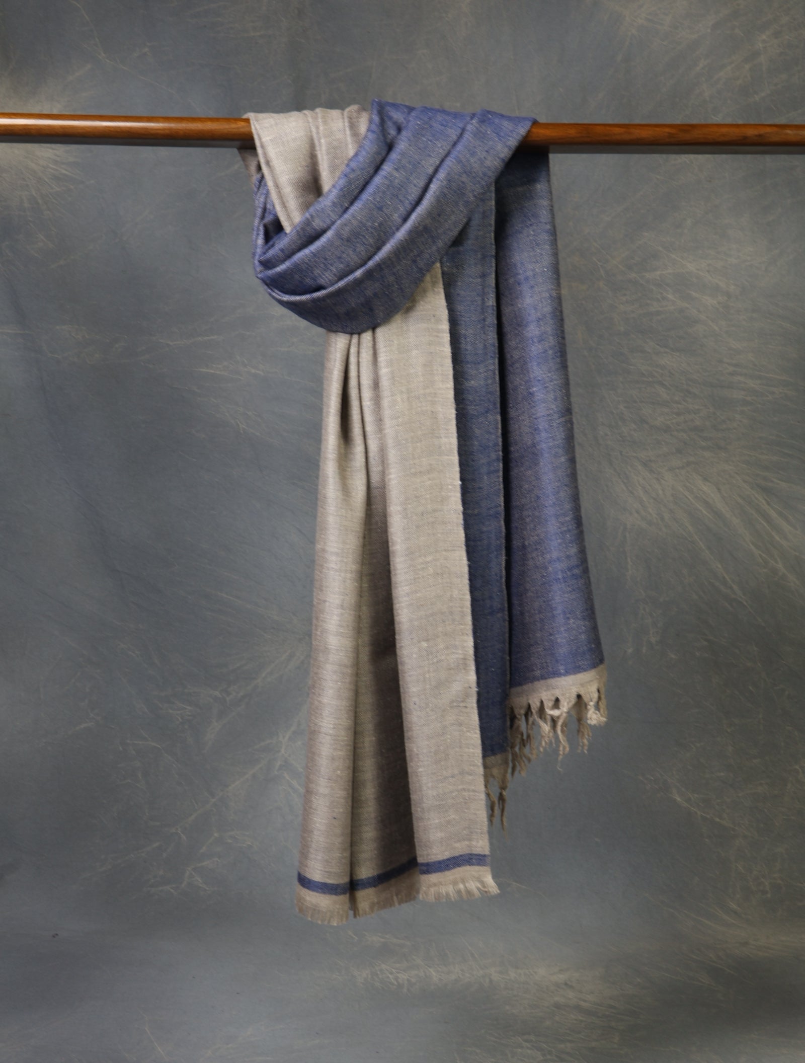 Reversible Handwoven Cashmere Pashmina Shawl