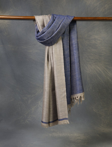 Reversible Handwoven Cashmere Pashmina Shawl