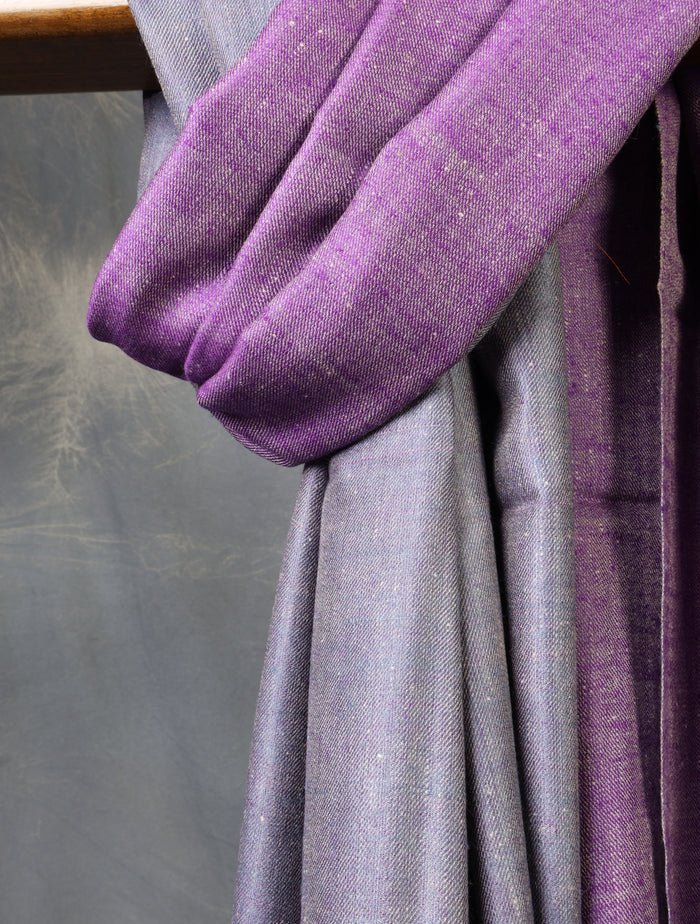Lavender And Purple Reversible Handwoven Cashmere Pashmina Shawl
