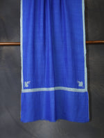 Royal Blue colour with Small Border Embroidery Cashmere Pashmina Scarf