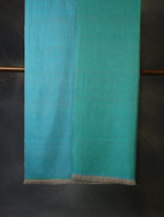 Sky Blue And Turquoise Reversible Handwoven Cashmere Pashmina Shawl