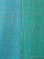 Sky Blue And Turquoise Reversible Handwoven Cashmere Pashmina Shawl