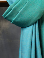 Sky Blue And Turquoise Reversible Handwoven Cashmere Pashmina Shawl