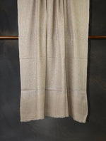Soft Beige Base Jali Embroidery Cashmere Pashmina Shawl