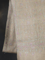 Soft Beige Base Jali Embroidery Cashmere Pashmina Shawl