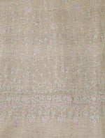 Soft Beige Base Jali Embroidery Cashmere Pashmina Shawl