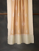 Soft Peach Boteh Motif Embroidery Cashmere Pashmina Shawl
