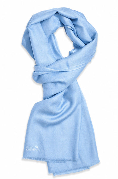 stone blue cashmere scarf