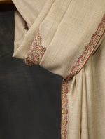 Tartan Big Border Embroidery Cashmere Pashmina Shawl