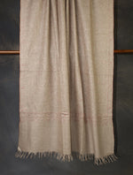 Warm Beige Base Jali Embroidery Cashmere Pashmina Shawl