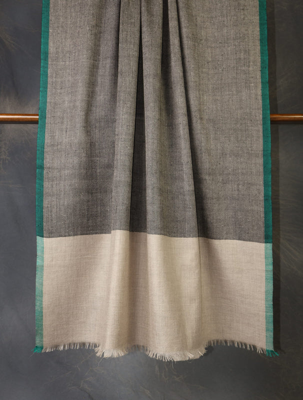 black and natural classic Plaid Pure Cashmere Pashmina Shawl