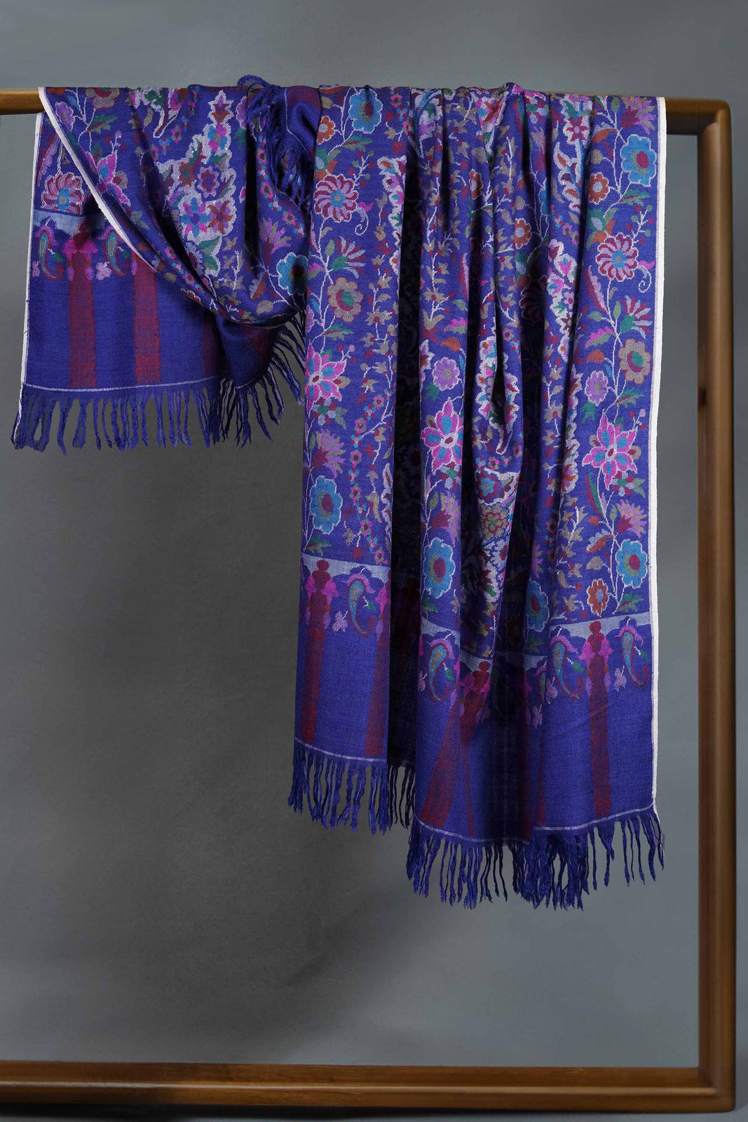 Blue Kani Pashmina Shawl