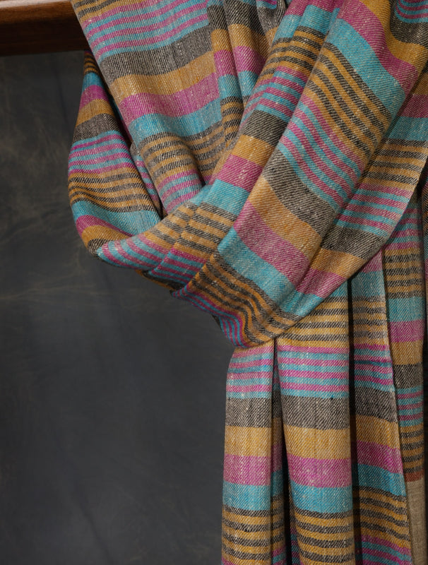 brown multicolo plaid cashmere scarf