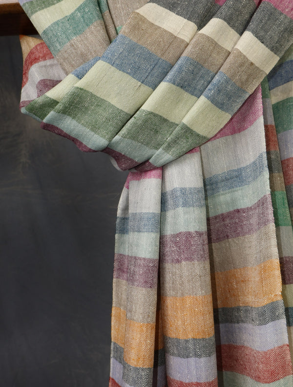 classic plaid pure cashmere scarf – detail view