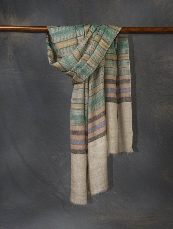 green plaid pure cashmere scarf
