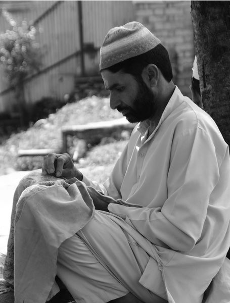 Mustard Jamawar Embroidery Pashmina Shawl