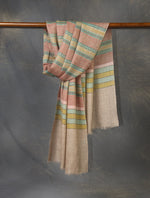 multi color plaid pure cashmere scarf