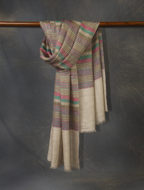 multicolor plaid cashmere pashmina handwoven scarf