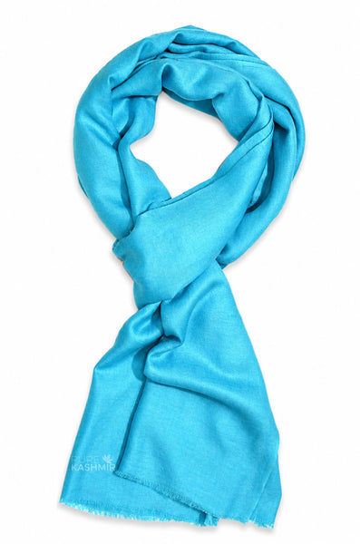 handwoven cashmere scarf turquoise