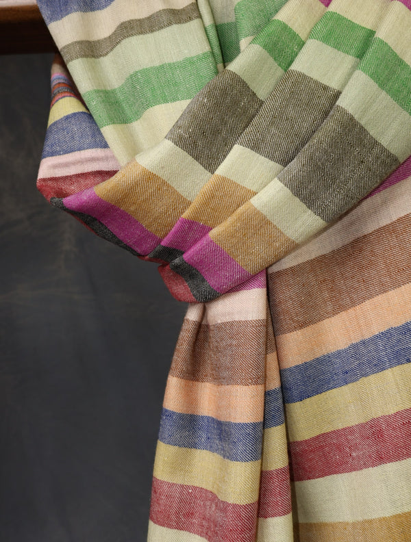 warm plaid pure cashmere scarf – detail view
