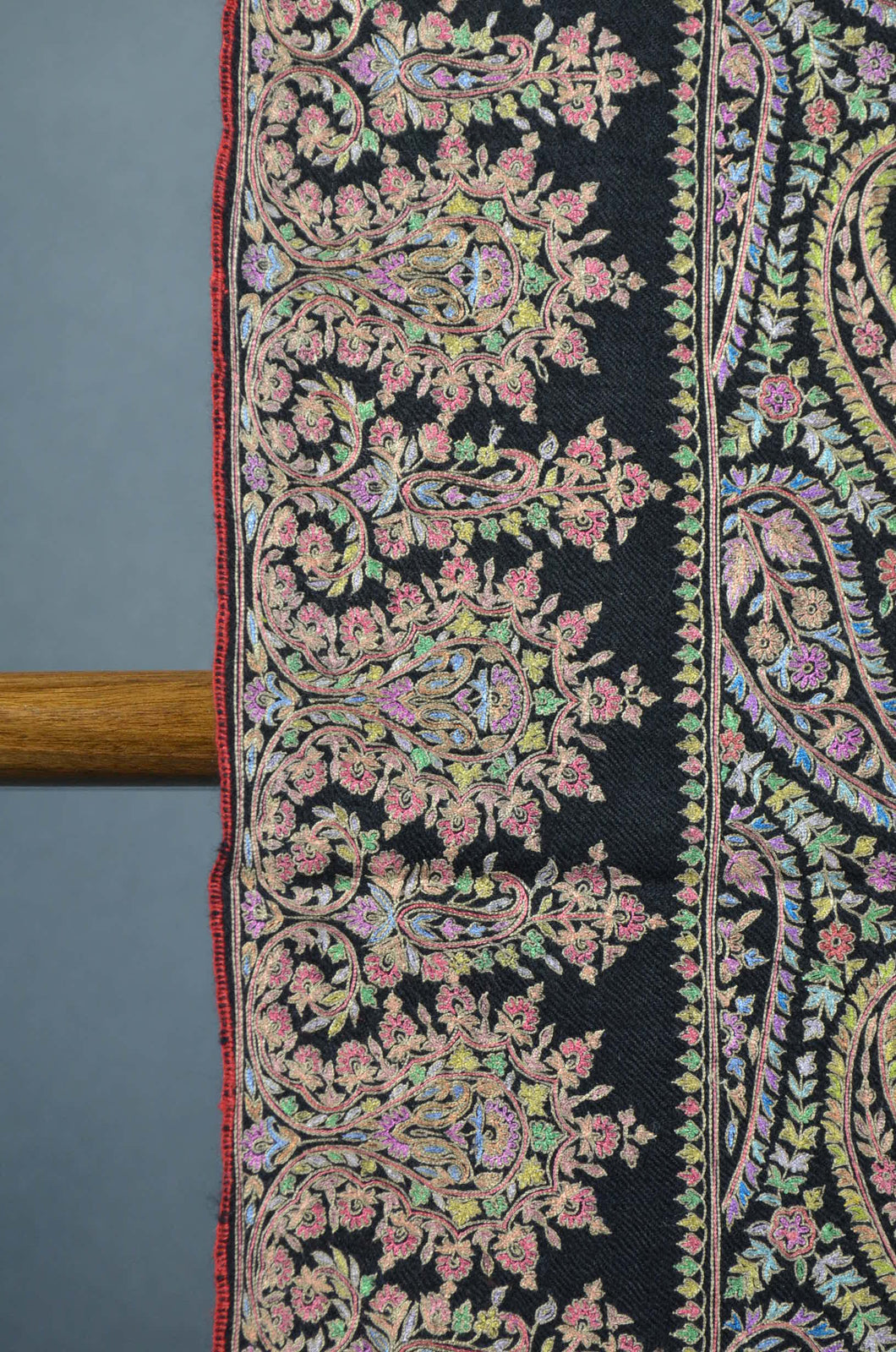 Multi-color Jamawar Embroidery Pashmina Shawl