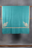 Turquoise Base long Cone Motif Embroidery Cashmere Pashmina Shawl