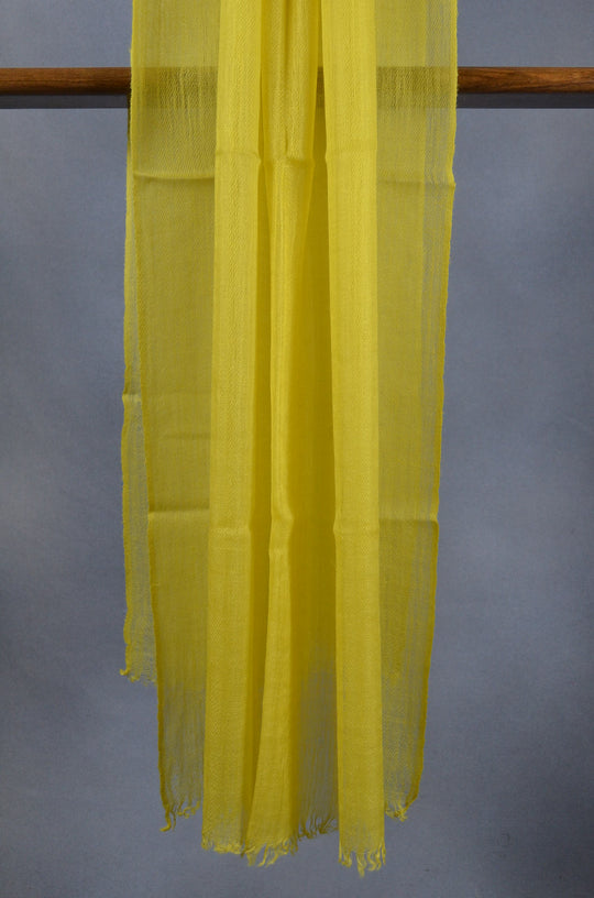 Extra-light weight Cadmium Yellow Color Merino Silk Scarf