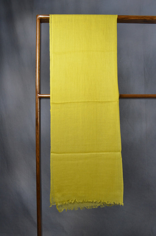 Extra-light weight Cadmium Yellow Color Merino Silk Scarf