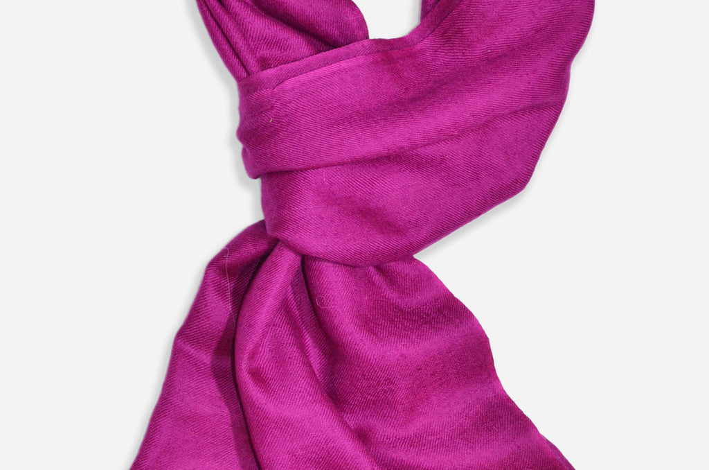 Beautifully light and scrumptiously soft "Mulberry" Cashmere Scarf is hand woven from the highest grade of 100% pure Cashmere from Kashmir.