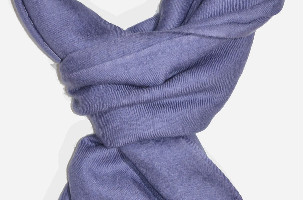 Beautifully light and scrumptiously soft "Pebble Grey" Cashmere Scarf is hand woven from the highest grade of 100% pure Cashmere from Kashmir. 