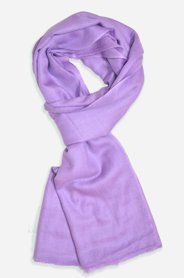 Amethyst Cashmere Scarf | Handwoven Kashmir Pashmina — pure plain pashmina shawl from Kashmir