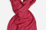 Blush cashmere scarf made from pure Kashmir pashmina handwoven in Srinagar