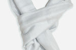 Close up Cloud grey cashmere scarf